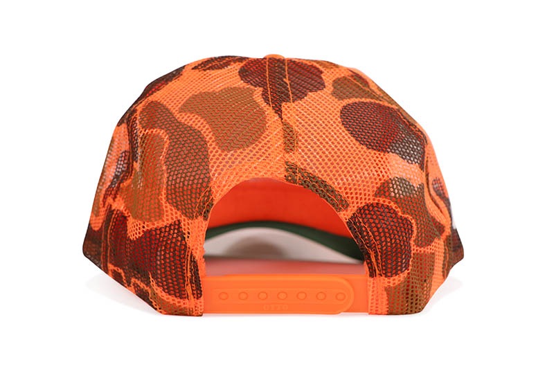 oMA STUDIOS LA TRUCKER HAT (ORANGE CAMO)