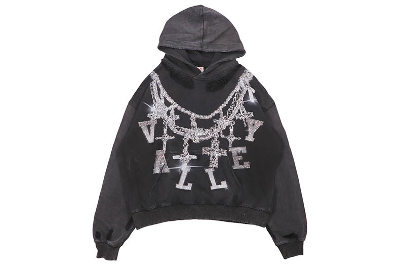 VALE BLACK BIG CHAIN HOODIE