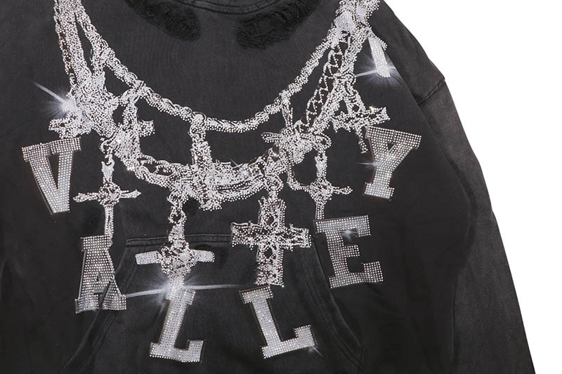 VALE BLACK BIG CHAIN HOODIE