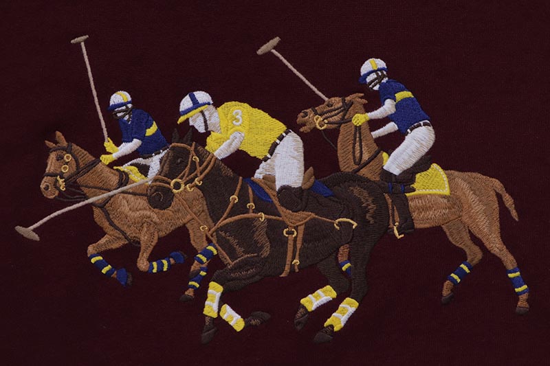 POLO RALPH LAUREN TRIPLE PONY GRAPHIC HOODIE (MAROON)