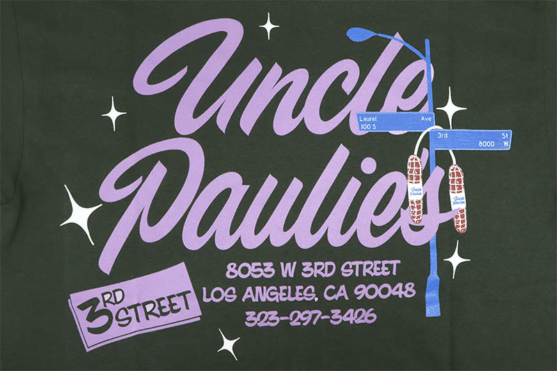 UNCLE PAULIE'S 3RD STREET TEE (FOREST GREEN)