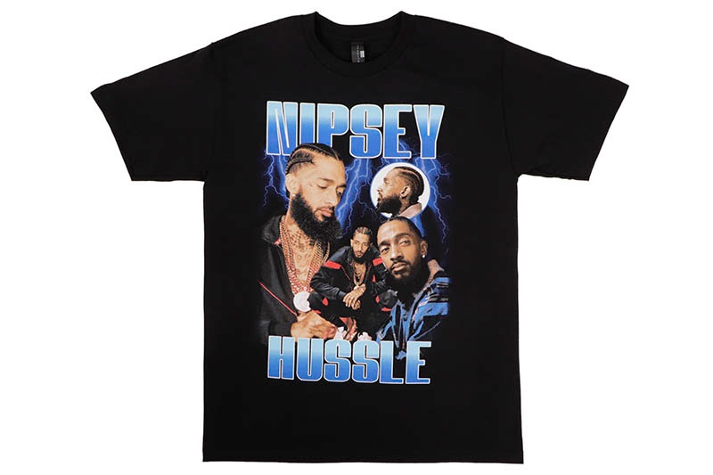 NIPSEY HUSSLE CHAINS GRAPHIC T-SHIRT (BLACK)