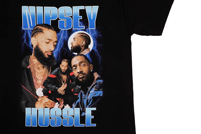 NIPSEY HUSSLE CHAINS GRAPHIC T-SHIRT (BLACK)