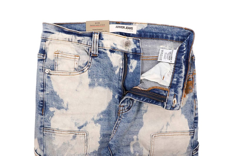 ARMOR JEANS OIL PAINT MID-RISE STACKED JEANS (AJ19SK-2:LT