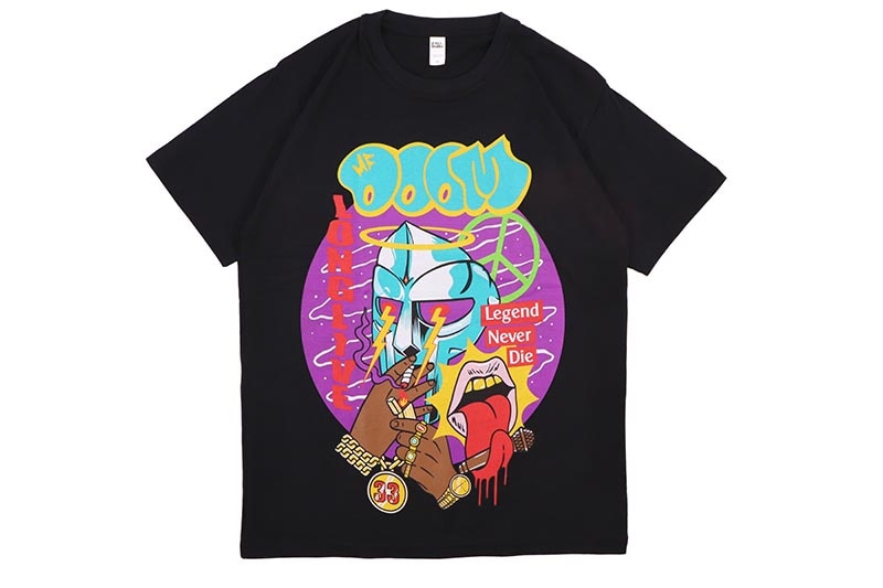 HOUSE OF TEES MF DOOM LEGEND NEVER DIE GRAPHIC T-SHIRT (BLACK)