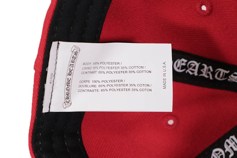 CHROME HEARTS ESSENTIALS LA EXCLUSIVE BASEBALL CAP (RED)