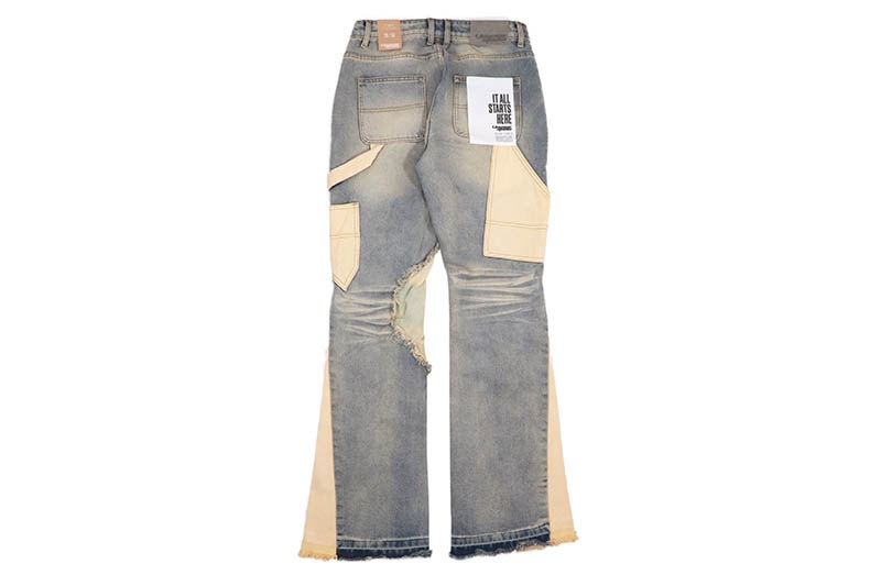 VOYAGE STUDIO PURE DIGITAL PRINT FLARE CARPENTER DENIM (51P01-DTB:DIRTY TINTED BLUE)