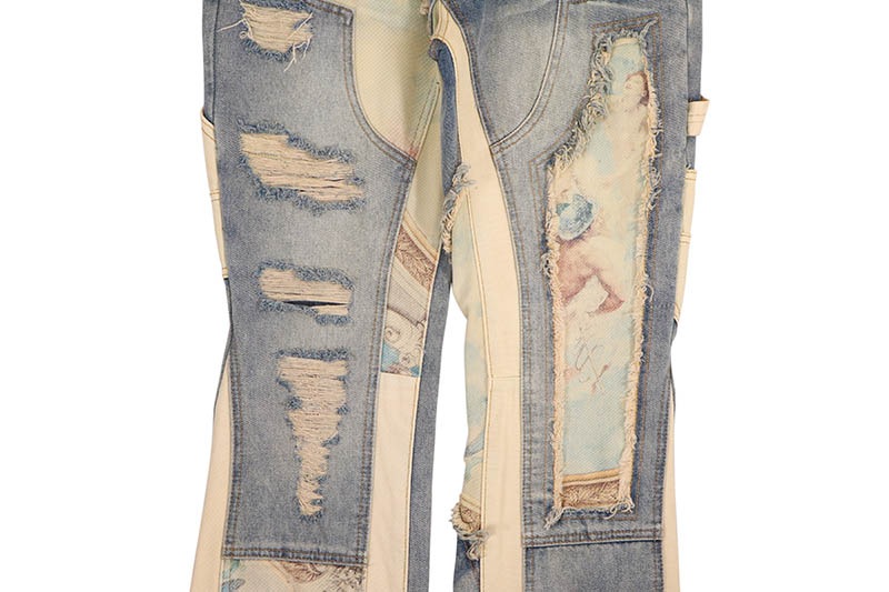 VOYAGE STUDIO PURE DIGITAL PRINT FLARE CARPENTER DENIM (51P01-DTB:DIRTY TINTED BLUE)