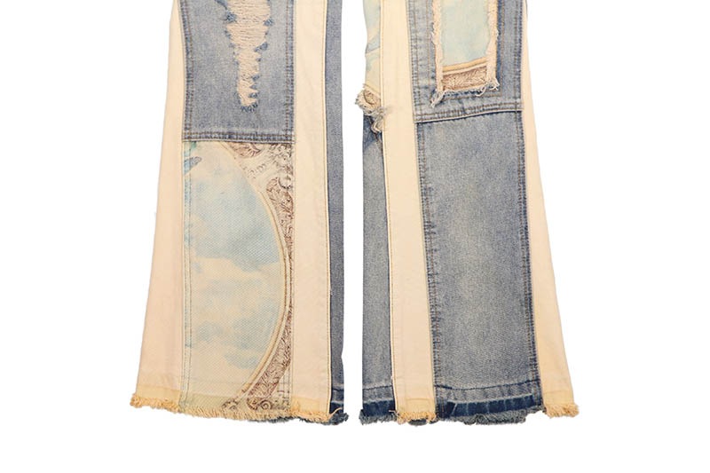 VOYAGE STUDIO PURE DIGITAL PRINT FLARE CARPENTER DENIM (51P01-DTB:DIRTY TINTED BLUE)