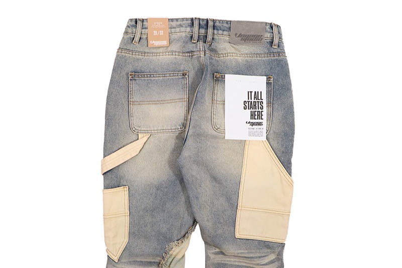 VOYAGE STUDIO PURE DIGITAL PRINT FLARE CARPENTER DENIM (51P01-DTB:DIRTY TINTED BLUE)