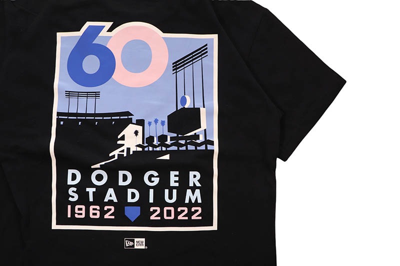 NEW ERA LOSANGELES DODGERS 60TH ANNIVERSARY COTTON TEE (BLACK) 14856709