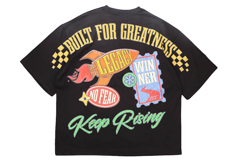 ROKU STUDIO NEVER STOP FADED BOXY TEE (RK1482094:BLACK)