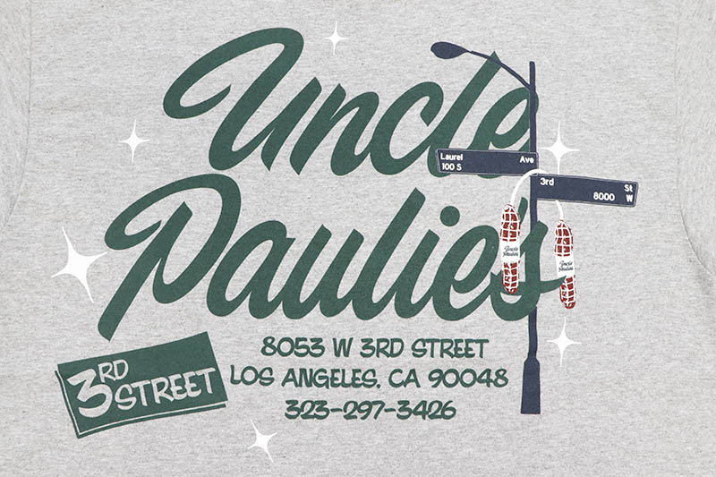 UNCLE PAULIE'S 3RD STREET TEE (HEATHER GREY)