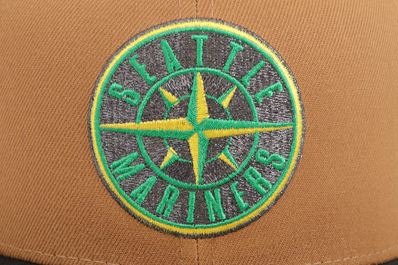 NEW ERA SEATTLE MARINERS 59FIFTY FITTED CAP (40TH ANNIVERSARY CUSTOM SIDE PATCH/GREY UNDER VISOR/LIGHT BRONZE BLACK) 14439535