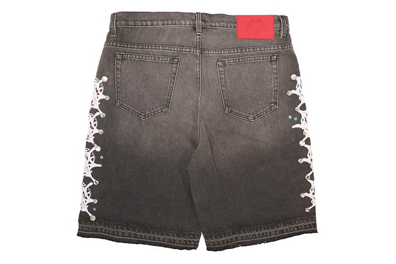 SP5DER WEB DENIM SHORTS BLACK WASH STONE | Brand,S-Z,SP5DER