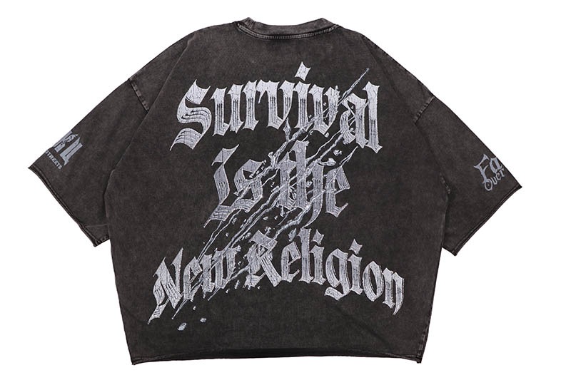 ROKU STUDIO VICIOUS SAINTS BOXY TEE (RK1482097:WASHED BLACK)