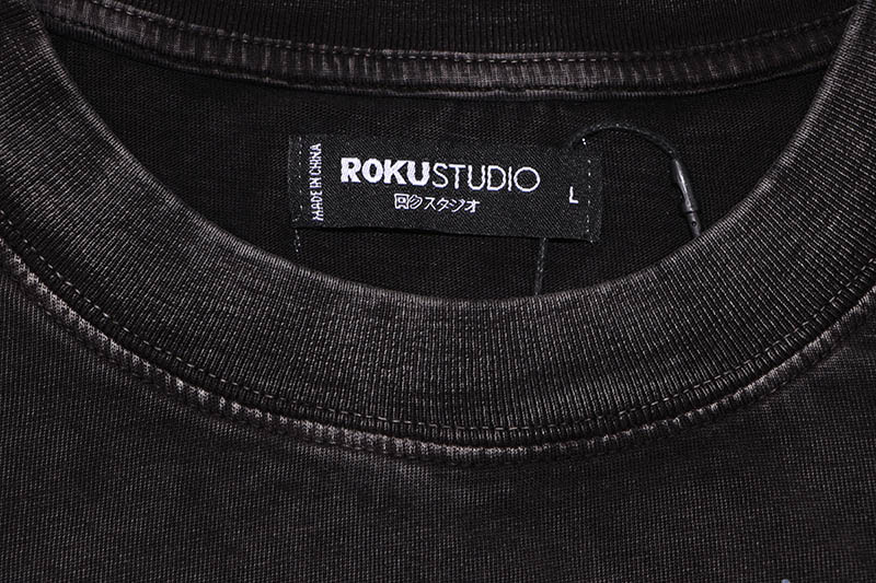 ROKU STUDIO VICIOUS SAINTS BOXY TEE (RK1482097:WASHED BLACK)