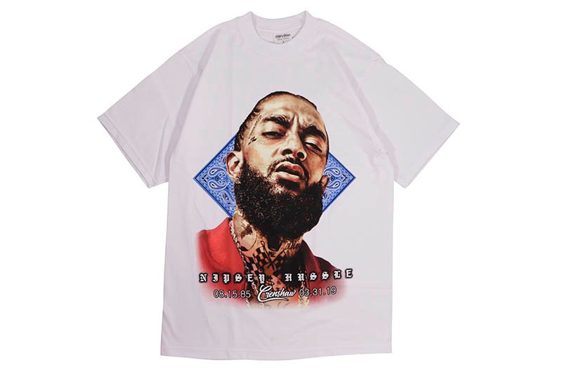 STREET WEAR SUPPLY R.I.P. NIPSEY HUSSLE T-SHIRT (WHITE)