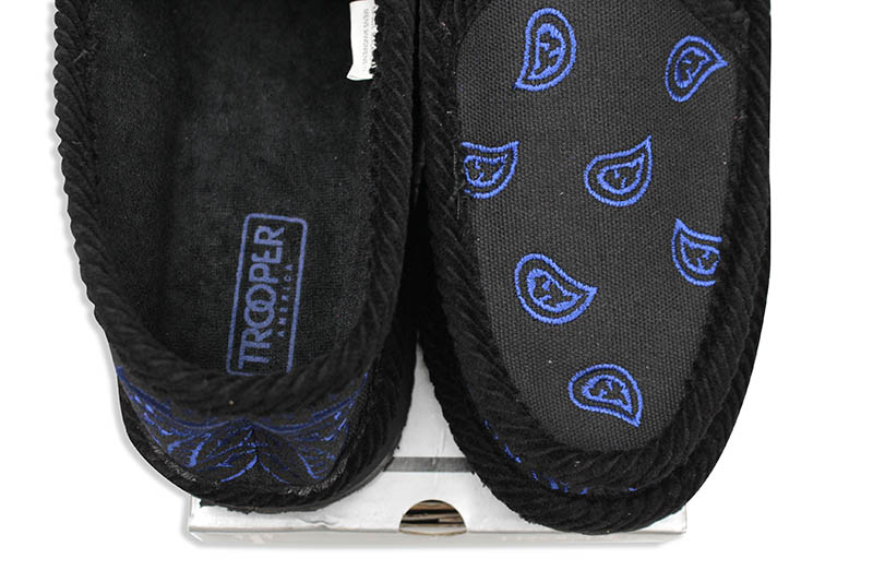 TROOPER EMBROIDERY HOUSE SHOES (KS-002E:BLACK/ROYAL)