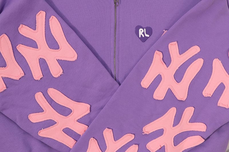 RED LETTERS NOT NY LOVERS SCATTERED ZIP UP HOODIE (PURPLE) | Brand