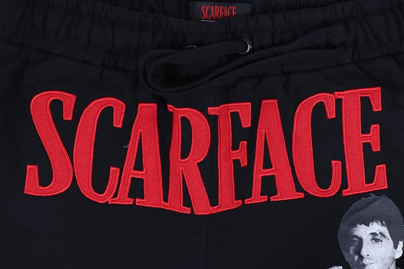 REASON CLOTHING SCARFACE FLEECE SHORT (SF-173:BLACK)