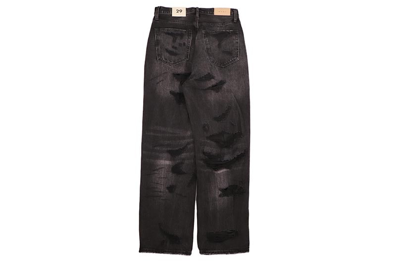 mnml ULTRA BAGGY DISTRESSED DENIM (D393-VBK:VINTAGE BLACK)