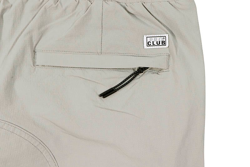 PRO CLUB COMFORT STRETCH NYLON CARGO SHORT - 9 1/2 INCH INSEAM (SILVER) 13PC0506