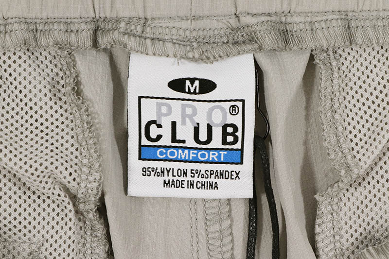 PRO CLUB COMFORT STRETCH NYLON CARGO SHORT - 9 1/2 INCH INSEAM (SILVER) 13PC0506