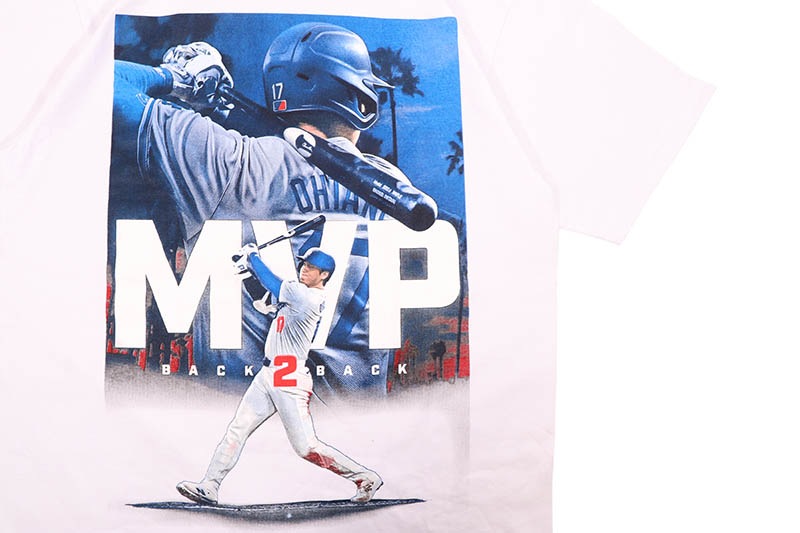 STREET WEAR SUPPLY SHOHEI OHTANI MVP BACK 2 BACK T-SHIRT (WHITE)