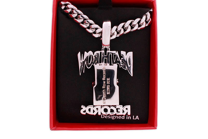 DEATH ROW RECORDS X KING ICE - DEATH ROW NECKLACE (WHITE GOLD)