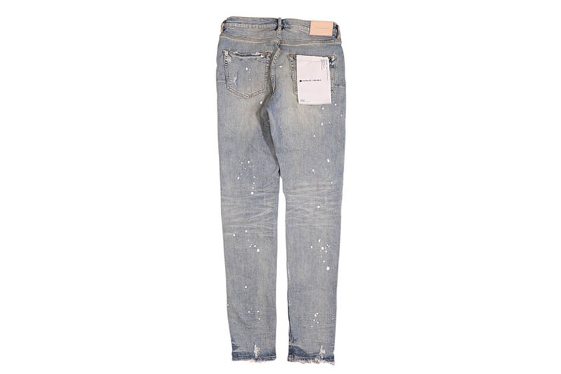 PURPLE BRAND LOW RISE SKINNY JEAN (P001LIP:LIGHT INDIGO PAINT)