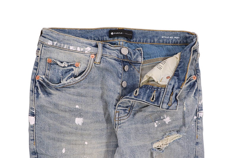 PURPLE BRAND LOW RISE SKINNY JEAN (P001LIP:LIGHT INDIGO