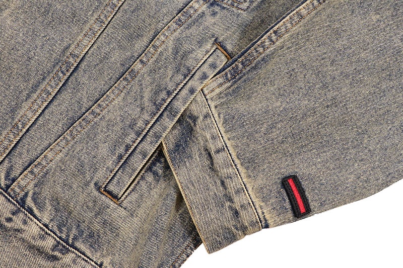 FUBU STUDS DENIM JACKET (FAM-52309:BROWN)