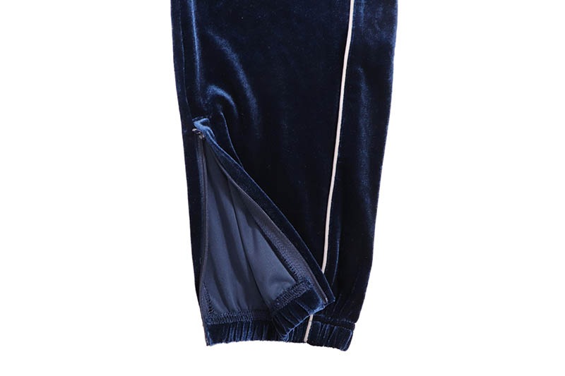 roku VELOUR PANTS ネイビー ラインパンツ roku VELOUR PANTS ネイビー ラインパンツ ＜6(ROKU)＞ライン パンツ