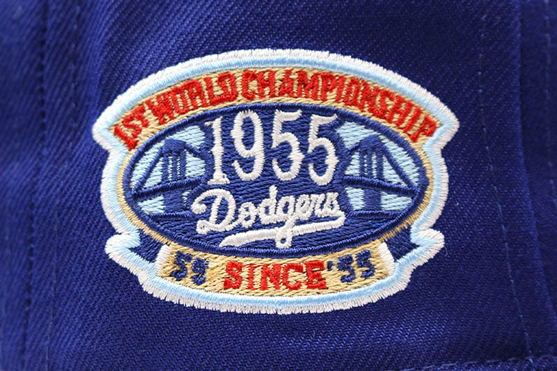 NEW ERA BROOKLYN DODGERS 59FIFTY FITTED CAP (1955 WORLD CHAMPIONSHIP PATCH/DARK ROYAL)