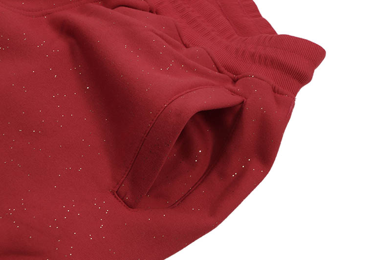 RINGSPUN RHINESTONE SWEATPANTS (342-425:RED)