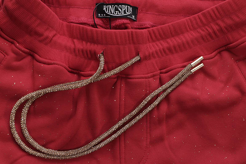 RINGSPUN RHINESTONE SWEATPANTS (342-425:RED)