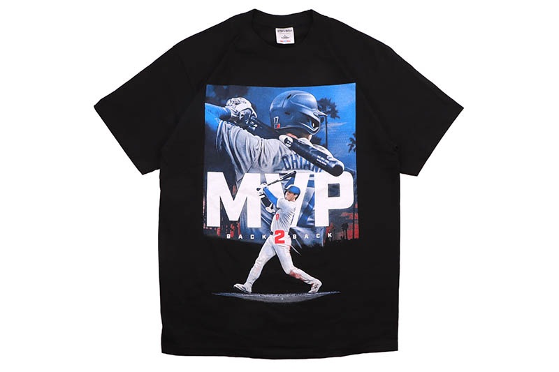 STREET WEAR SUPPLY SHOHEI OHTANI MVP BACK 2 BACK T-SHIRT (BLACK)