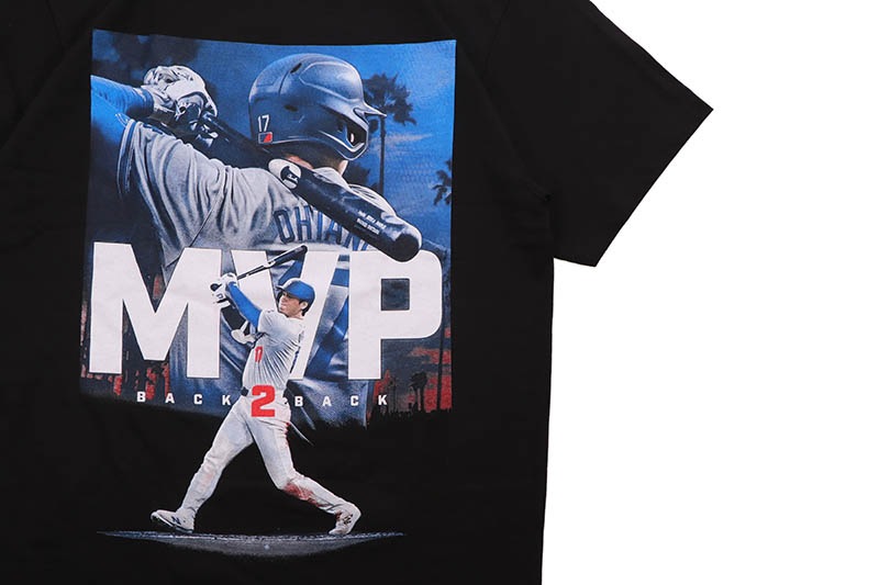 STREET WEAR SUPPLY SHOHEI OHTANI MVP BACK 2 BACK T-SHIRT (BLACK)