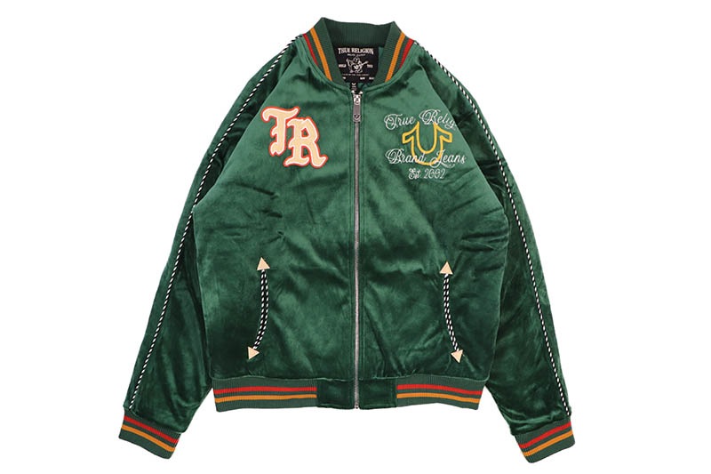 TRUE RELIGION WESTERN VELVET BOMBER JACKET (108674:KALAMATA/IMPATIENS PINK)