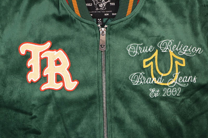 TRUE RELIGION WESTERN VELVET BOMBER JACKET (108674:KALAMATA/IMPATIENS PINK)