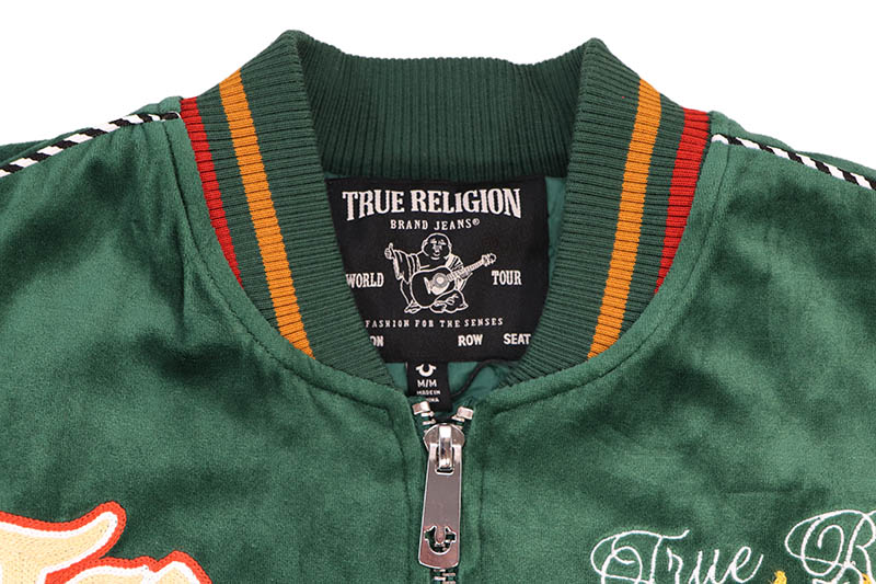 TRUE RELIGION WESTERN VELVET BOMBER JACKET (108674:KALAMATA/IMPATIENS PINK)