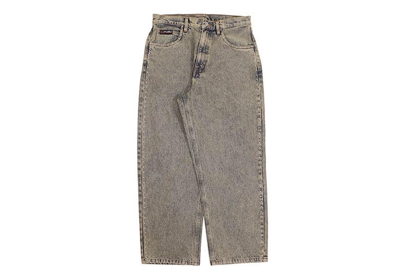 FUBU STUDS DENIM PANTS (FAM-52507:BROWN)