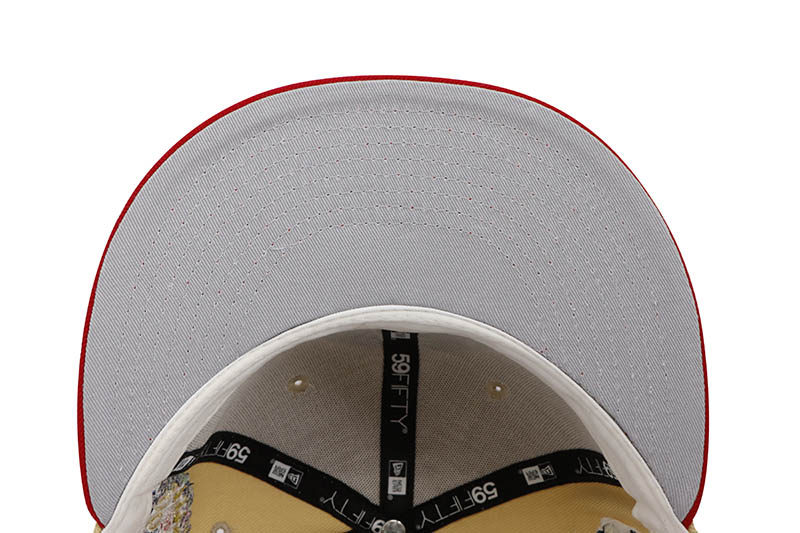 NEW ERA x HAT CLUB x JAETIPS FOREVER CHICAGO CUBS 59FIFTY FITTED CAP (1990 ALL STAR GAME CUSTOM SIDE PATCH/GREY UNDER VISOR/TAN RED)