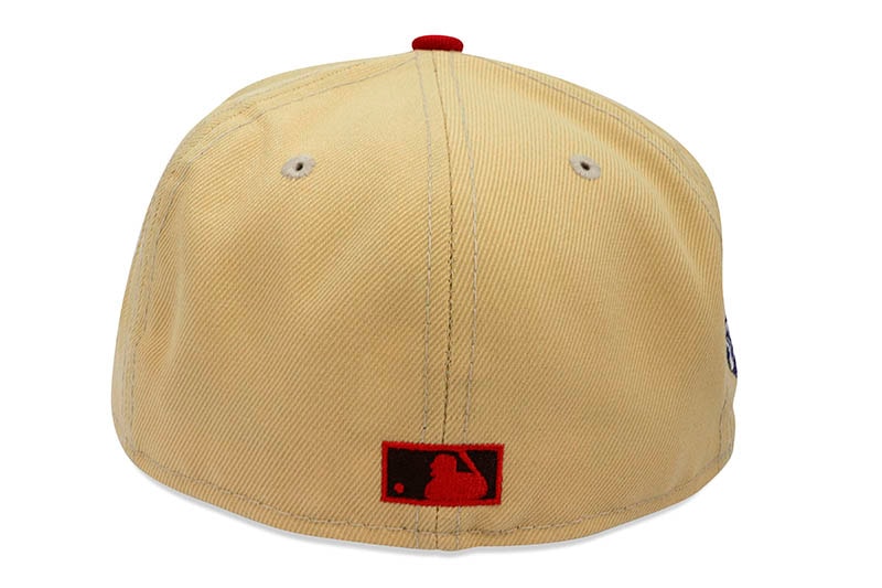 NEW ERA x HAT CLUB x JAETIPS FOREVER CHICAGO CUBS 59FIFTY FITTED CAP (1990 ALL STAR GAME CUSTOM SIDE PATCH/GREY UNDER VISOR/TAN RED)