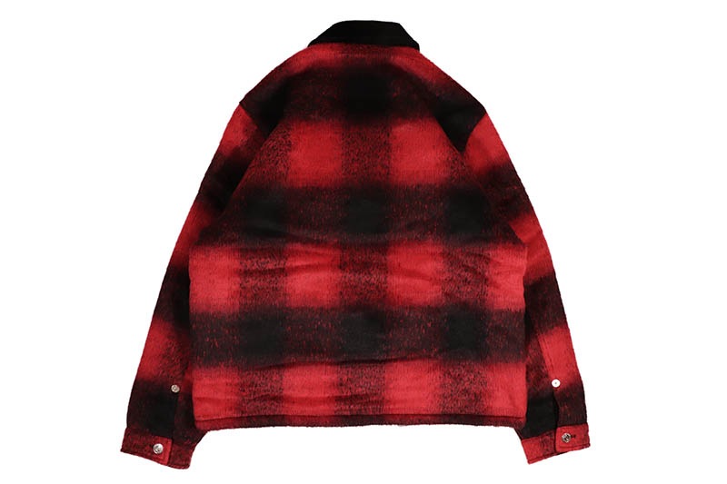 TRUE RELIGION BUFFALO PLAID ZIP JACKET (109494C:BLACK/RED)