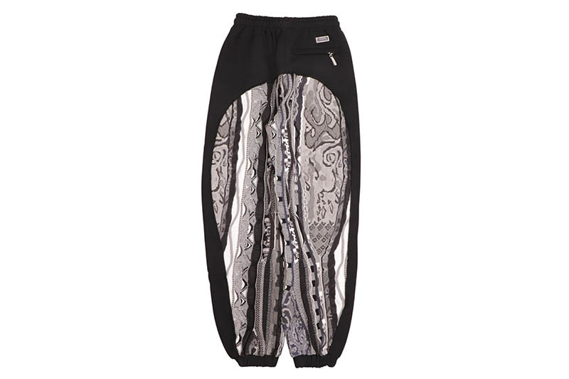 COOGI SWEATER PIECED FLEECE JOGGER (CG-KB-141:BLACK/GREY)