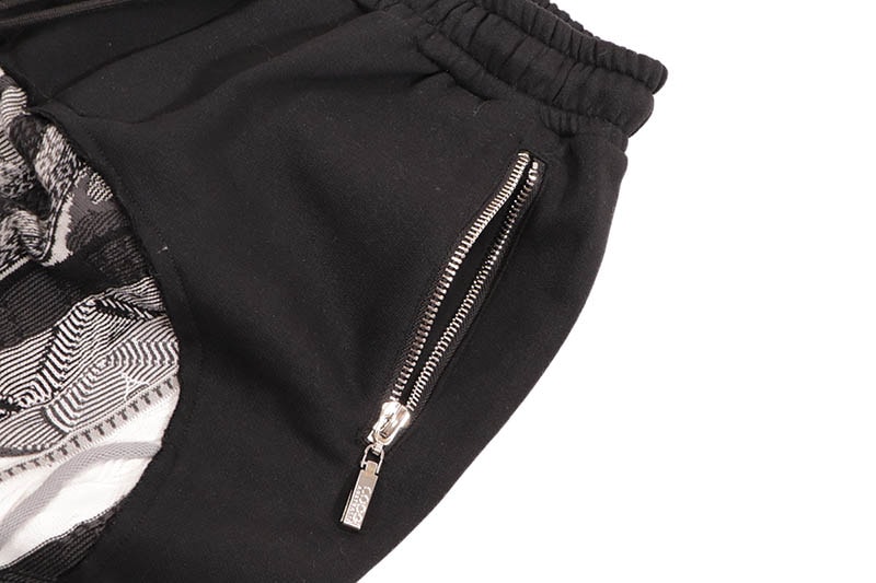 COOGI SWEATER PIECED FLEECE JOGGER (CG-KB-141:BLACK/GREY)
