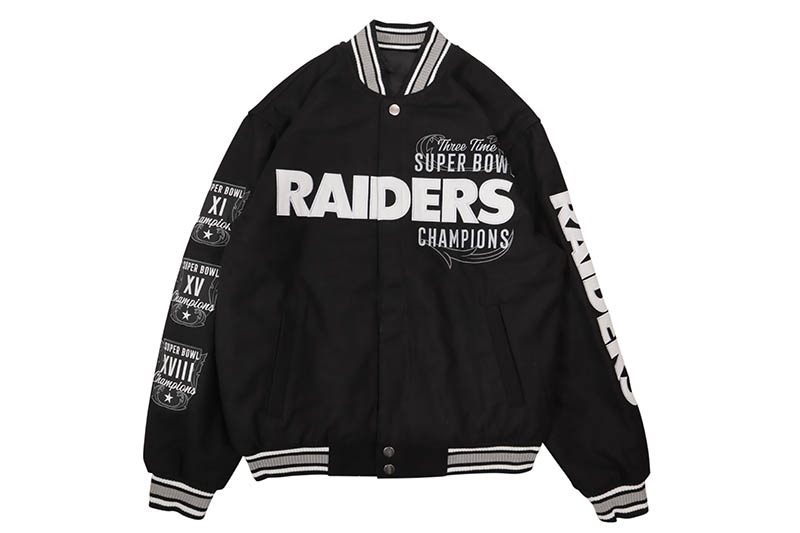 JH DESIGN LAS VEGAS RAIDERS COMMEMORATIVE JACKET (RAI103CMM3:BLACK)