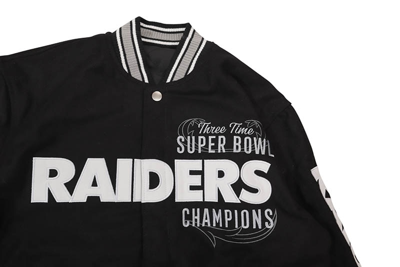 JH DESIGN LAS VEGAS RAIDERS COMMEMORATIVE JACKET (RAI103CMM3:BLACK